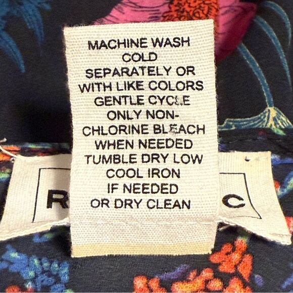 For the Republic Floral Patchwork Long Sleeve Blouse Black‎ Pink Small - Picture 7 of 7